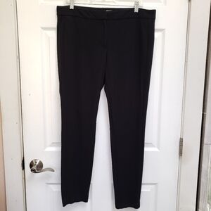 Loft Black Marisa Ponte Knit Stretch Ankle Pants